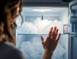 Solución al hielo en la pared trasera del frigorífico